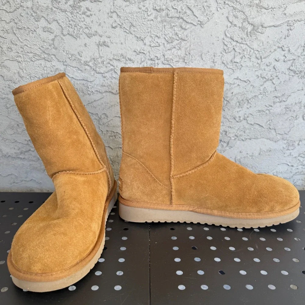 Koolaburra by UGG Koola Short Suede Fur Boots Womens‎ 9 US 40 EU Chestnut Brown